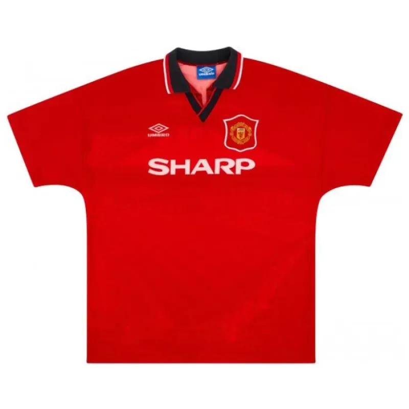 Maglia retro di Beckham per Manchester United, casa 1994-1996 - Rosso