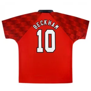 Maillot rétro de Beckham pour Manchester United, domicile 1996-1998 - Rouge