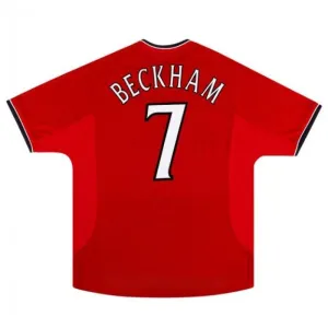 Maillot rétro de Beckham pour Manchester United, domicile 1997-1999 - Rouge