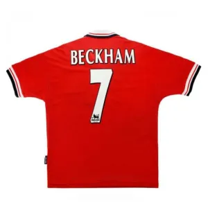 Maillot rétro de Beckham pour Manchester United, domicile 1998-2000 - Rouge