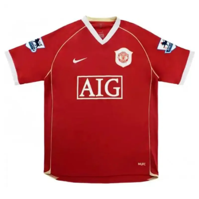 Camisa retro de Cristiano  Ronaldo de Manchester United, local 2006/07- Rojo