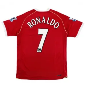 Maillot rétro de Cristiano  Ronaldo pour Manchester United, domicile 2006/07 - Rouge