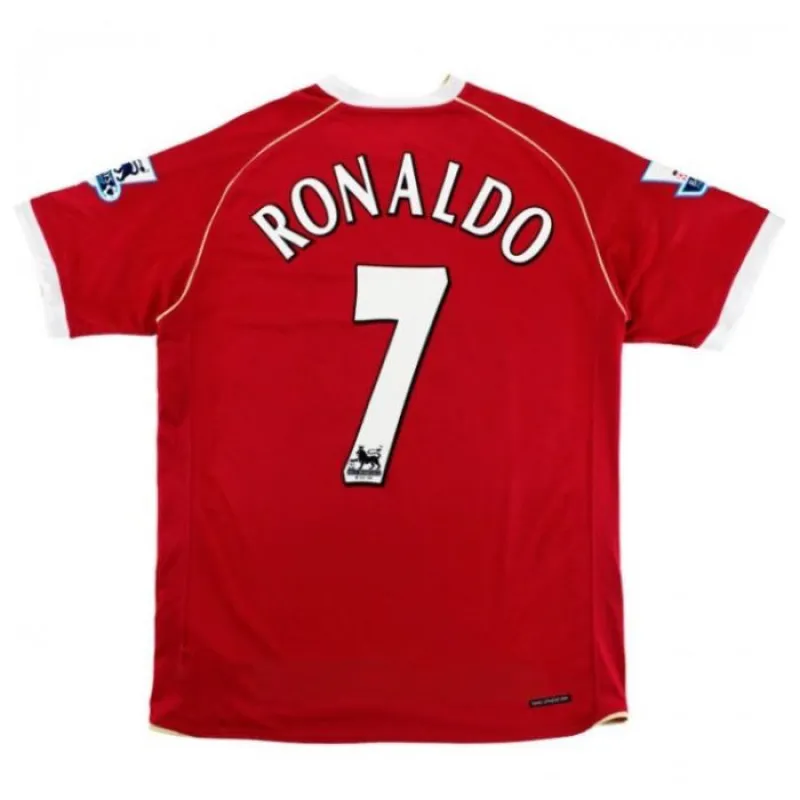 Camisa retro de Cristiano  Ronaldo de Manchester United, local 2006/07- Rojo