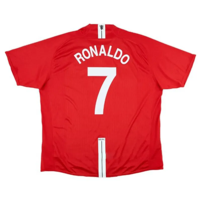 Cristiano  Ronaldo Manchester United Retro Jersey 2007-2009 Home - Red