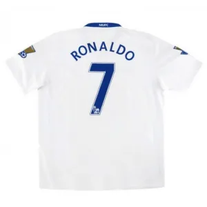 Maillot rétro de Cristiano Ronaldo pour Manchester United, à l'extérieur 2008/09 - Blanc