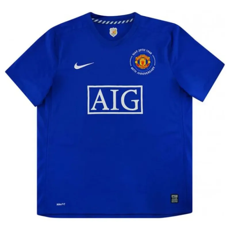 Troisième maillot rétro de Cristiano Ronaldo pour Manchester United 2008/09 - Bleu