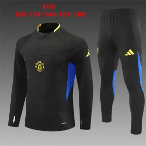 Manchester United 2025/26 Kinder Sportanzug Schwarz