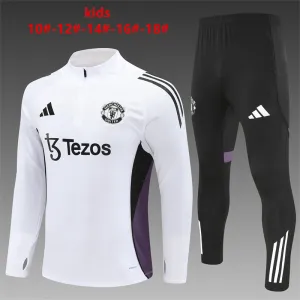 Manchester United 2025/26 Kinder Sportanzug Weiß