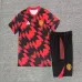 Manchester United 2025/26 Ensemble Entraînement Enfan Rouge Noir