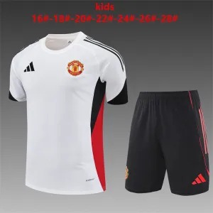 Manchester United 2025/26 Kinder Trainingsanzug weiß
