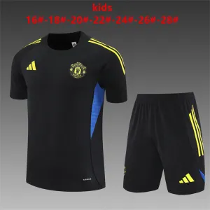 Manchester United 2025/26 Kinder Trainingsanzug schwarz
