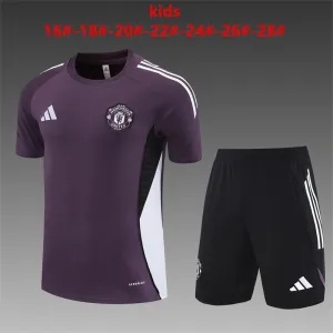 Manchester United 2025/26 Kinder Trainingsanzug lila