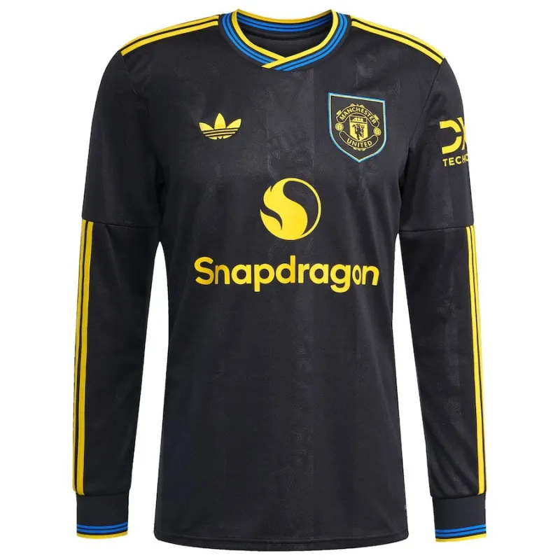 Manchester United 2025/26 Maglia terza maniche lunghe - Nera