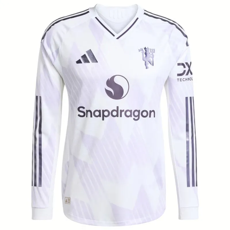 Manchester United 2025/26 Maglia da trasferta a maniche lunghe - Bianco