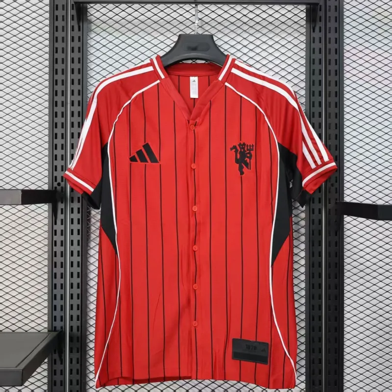 Manchester United Camiseta de Jugador Edición Béisbol 2025/26 - Rojo
