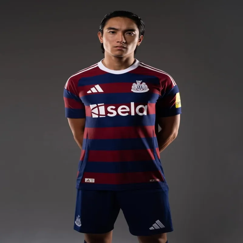 Newcastle United 2024/25 Auswärtspieler-Trikot - Rot/blau