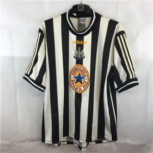Newcastle United 1997-99 Retro Heimtrikot - Schwarz/Weiß