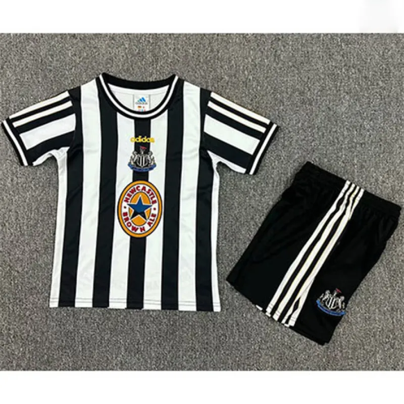 Newcastle United 1997-99 Kids Home Retro Jersey - Black/White