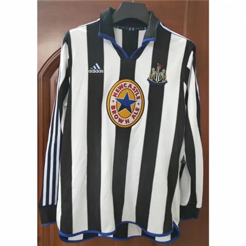 Maglia retrò di casa a maniche lunghe di Newcastle United 1999/00 - Nero/Bianco