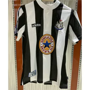 Newcastle United 1995-97 Retro Heimtrikot - Schwarz/Weiß