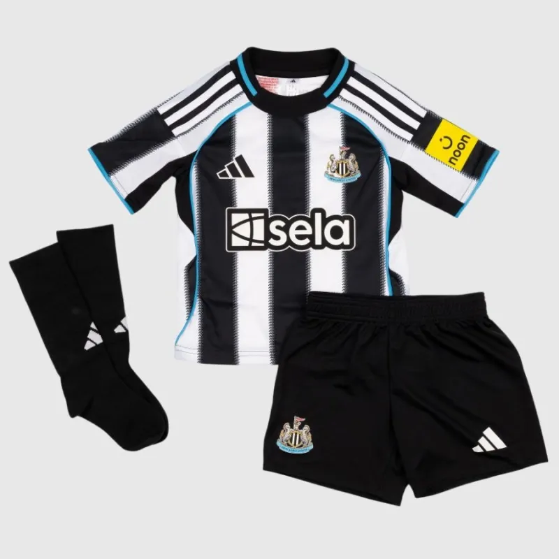 Newcastle United Kids' 2025/26 Home Kit - Black/White