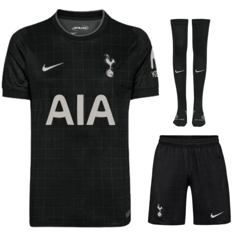 Tottenham Hotspur 2025/26 Kids' Away Jersey Set - Black