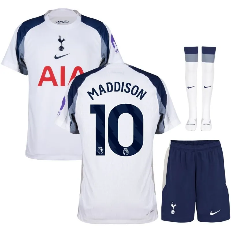 Tottenham Hotspur MADDISON 2025/26 Maillot domicile Enfant avec Short - Blanc