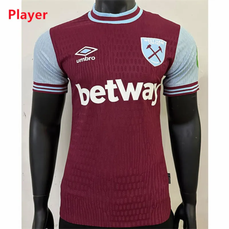 West Ham United's home kit - player edition - for 2024/25 - Red