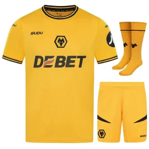 Wolverhampton Wanderers 2024/25 Home Kids' Jersey Set - Yellow