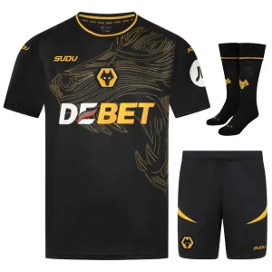 Wolverhampton Wanderers 2024/25 Away Kids' Jersey Set - Black