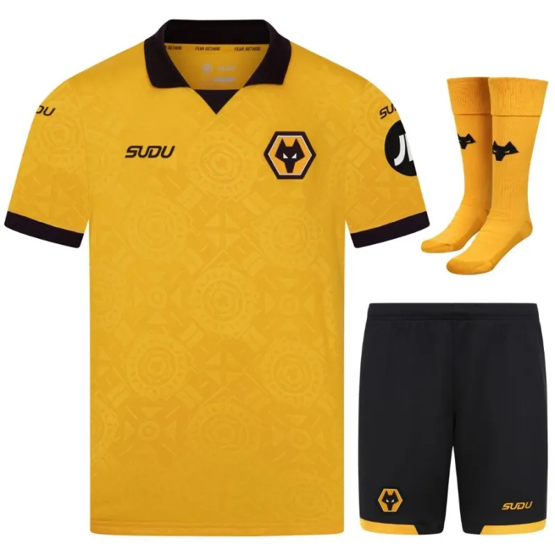 Wolves Kindertrikot Set 2025/26 Heim - Gelb