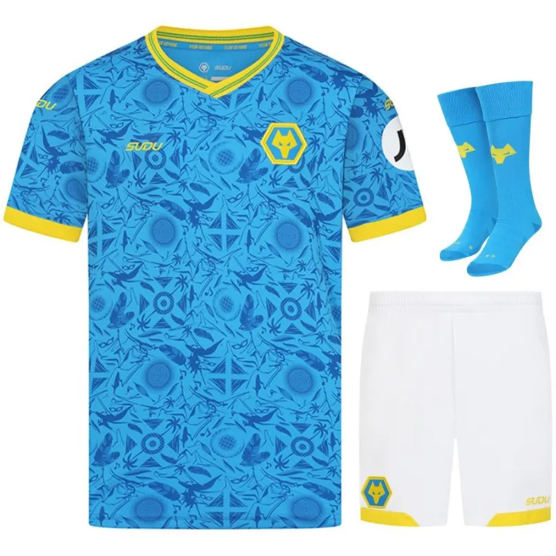 Wolves 2025/26 Third Kids' Kit Jersey - Blue