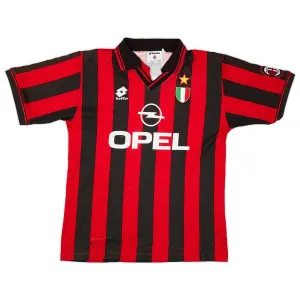 AC Milan 1996/97 Retro Home Jersey - Red/Black