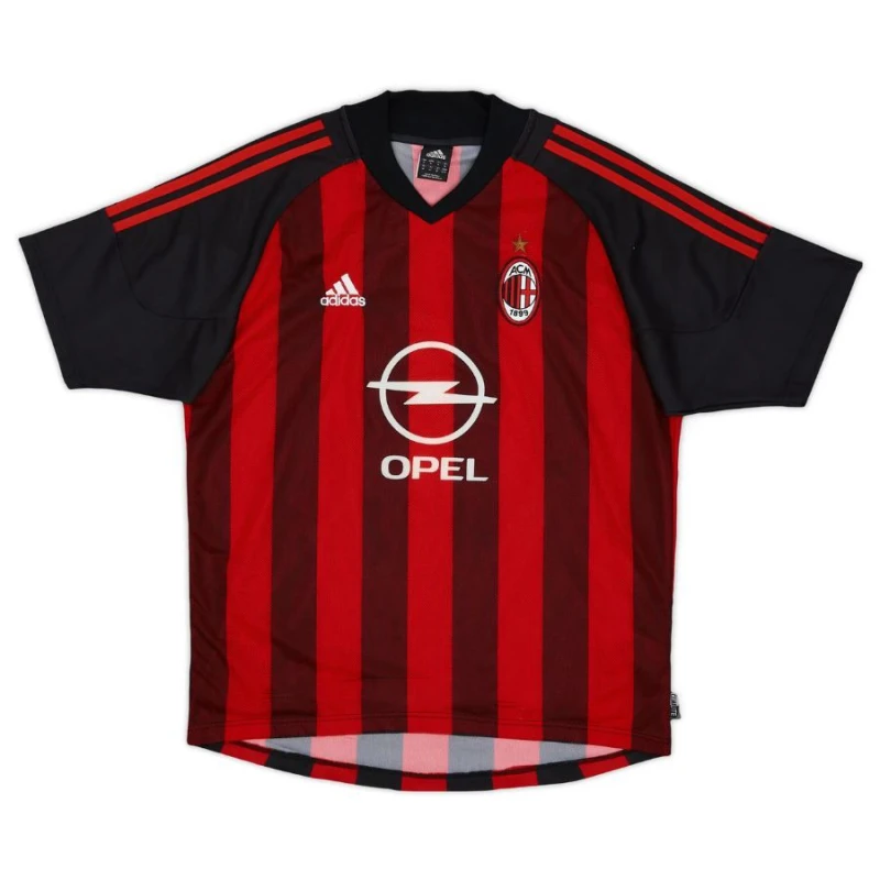 AC Milan 2002/03 Retro Home Jersey - Red/Black