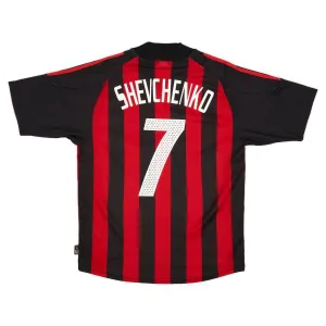 AC Milan SHEVCHENKO 2002/03 Retro Home Jersey - Red/Black