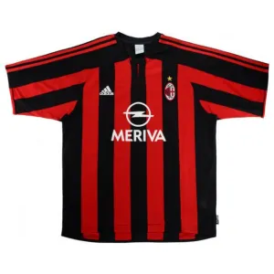 AC Milan 2003/04 Retro Home Jersey - Red/Black