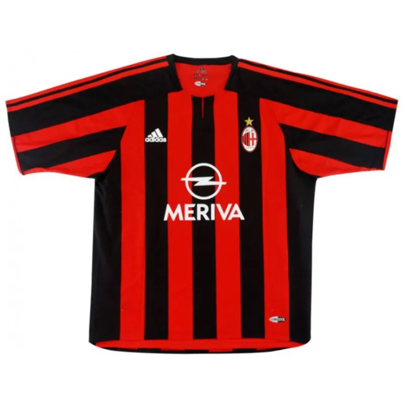 AC Milan CAFU 2003/04 Retro Home Jersey - Red/Black