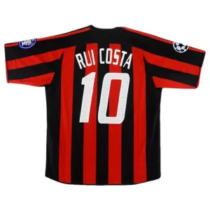 AC Mailand RUI COSTA 2003/04 Retro-Heimtrikot - Rot/Schwarz