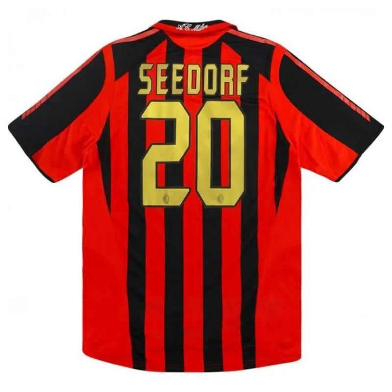 AC Milan SEEDORF 2005/06 Retro Home Jersey - Red/Black