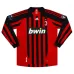 AC Mailand PIRLO 2007/08 Retro-Heimtrikot mit langen Ärmeln - Rot/Schwarz