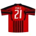 AC Mailand PIRLO 2007/08 Retro-Heimtrikot mit langen Ärmeln - Rot/Schwarz