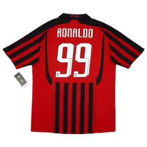 AC Mailand RONALDO 2007/08 Retro-Heimtrikot - Rot/Schwarz