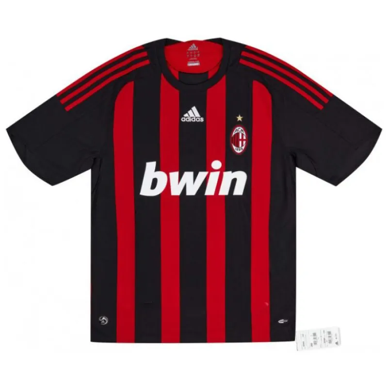 AC Milan 2008/09 Retro Home Jersey - Red/Black