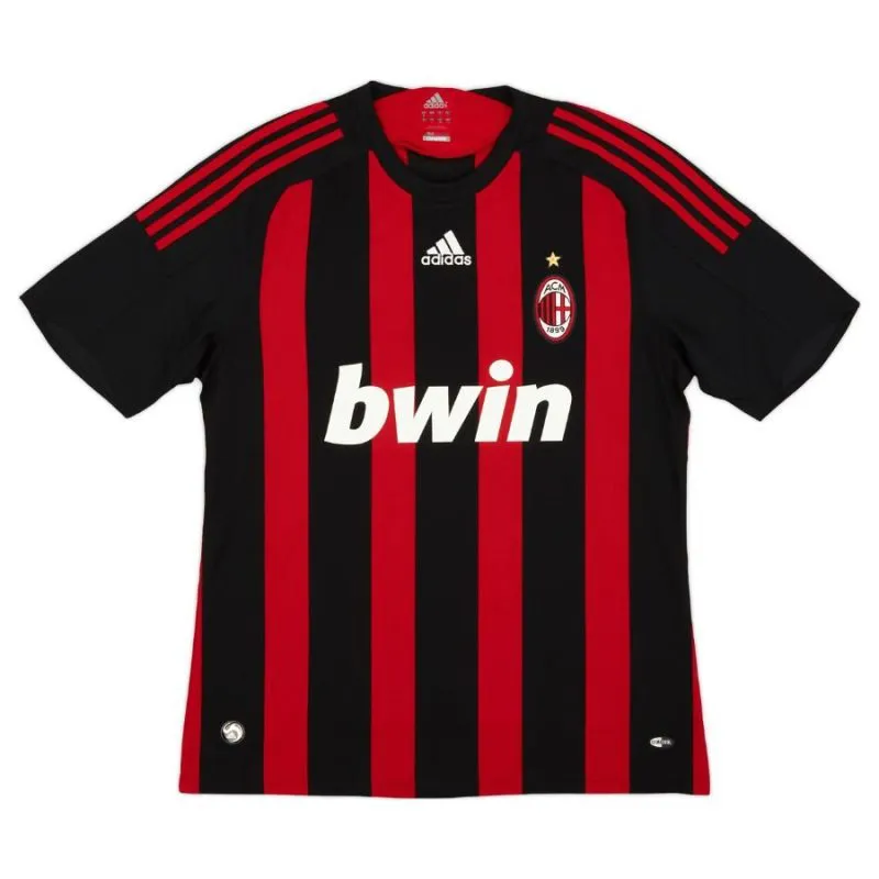 AC Milan PIRLO 2008/09 Maillot domicile rétro - Rouge/Noir