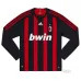 AC Milan RONALDINHO 2008/09 Maillot domicile rétro à manches longues - Rouge/Noir