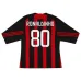 AC Milan RONALDINHO 2008/09 Maillot domicile rétro à manches longues - Rouge/Noir