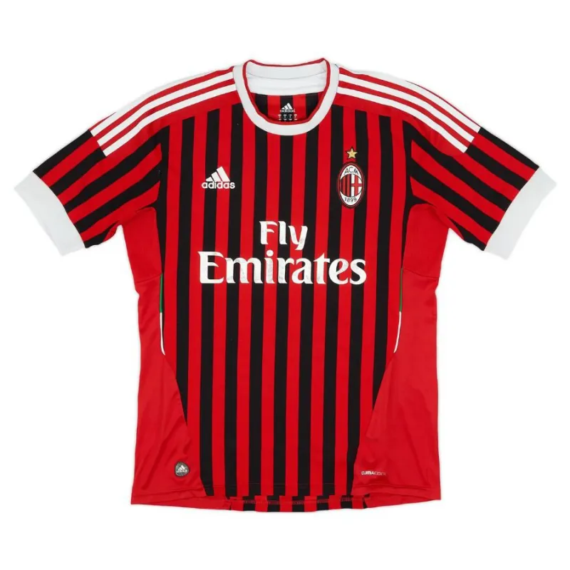 AC Milan 2011/12 Maglia casalinga retrò - Rossa/Nera