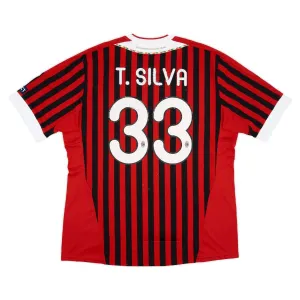 AC Mailand T.SILVA 2011/12 Retro-Heimtrikot - Rot/Schwarz