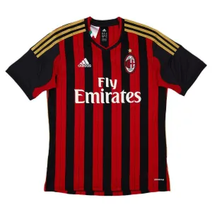 AC Milan 2013/14 Retro Home Jersey - Red/Black