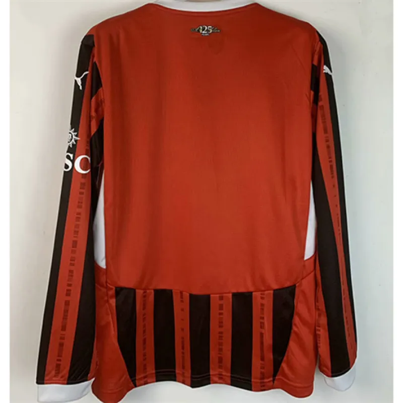 AC Milan Long-Sleeve 2024/25 Home Jersey - Red